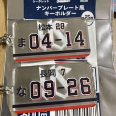 ヤクルト ナンバープレート風キーホルダー　長岡　松本のサムネイル