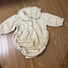 ベビー ロンパース 襟付き クリーム色のサムネイル