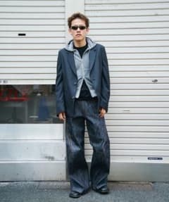nvrfrgt 3D TWISTED WIDE LEG JEANS インディゴのサムネイル