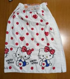 新品　女児　制菌ラップタオル　キティちゃん　70cmのサムネイル