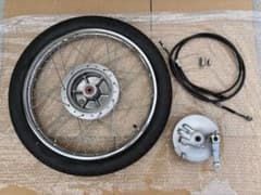 美品 スーパーカブ 70/90フロントホイール デカドラム ブレーキ HA02
