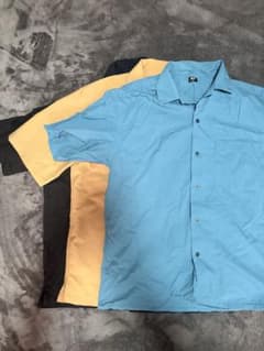 UNIQLO半袖シャツ3点セット（青・黒・黄色）のサムネイル