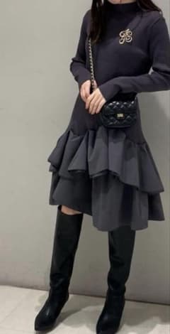 美品♡定価2.2万円】Arpege story タフタドッキングミニワンピース