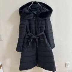 美品】エムズグレイシー フェイクファー付 ロングダウンコート 40