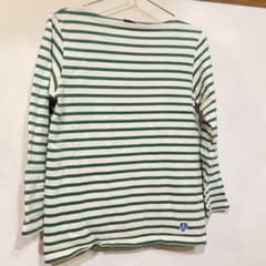 【10月末まで発送不可】オーシバル　グリーン　ボーダーカットソー　1のサムネイル