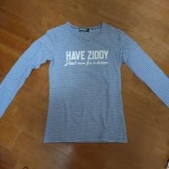 ZIDDY ボーダー 長袖カットソー ロゴプリントのサムネイル