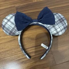 東京ディズニーリゾート カチューシャ チェック柄 ネイビーリボンのサムネイル