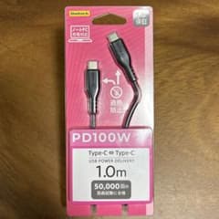 100W対応!超速USB Type-Cケーブル 1.0m(※1年保証付)のサムネイル