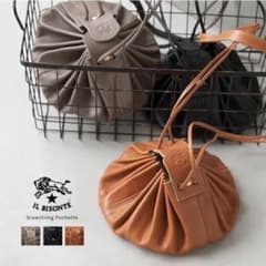 【ヒロリン様専用】イルビゾンテ 巾着 じゃばら ショルダーバッグ ブラウンのサムネイル