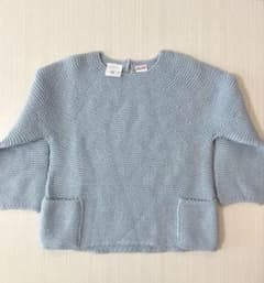 ZARA ベビー キッズ ニット セーター 長袖 ブルー系 98cm 2-3歳のサムネイル