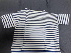 Samansa Mos2 blue ボーダー 半袖 Tシャツ Mのサムネイル