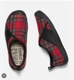 KEEN　HOWSERWRAP　ハウザーラップ　スリッポン　赤チェック 23.5のサムネイル