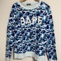 A BATHING APE カモ柄 ラインストーン スウェット Lのサムネイル