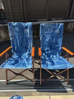 コールマンコラボmonroデニムブルー 折りたたみチェア 2脚セット
