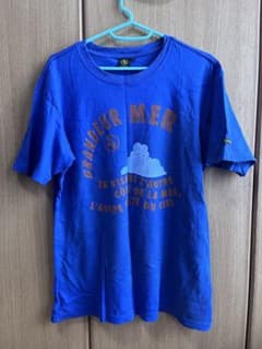 AIGLE 青 M プリント Tシャツのサムネイル