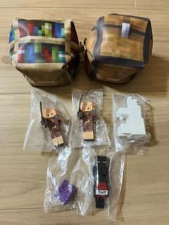 【新品】Minecraft マインクラフト ポーチ ミニフィギュア　セット
