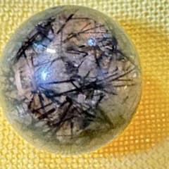 高品位 天然石 ブラックルチルクォーツ 15.2mm 1粒　14 - 4