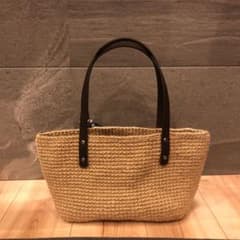 【お値下中!!】麻紐バッグ　ハンドメイドのサムネイル