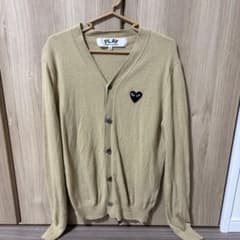 PLAY COMME des GARCONS カーディガン ベージュ M - メルカリ