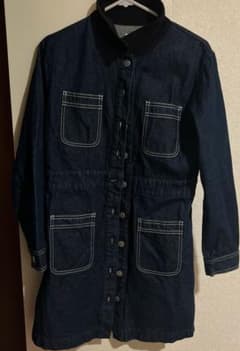 濃紺デニムロングジャケットのサムネイル