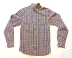 【値下げ可】FRED PERRYチェック柄長袖ボタンダウンシャツXS