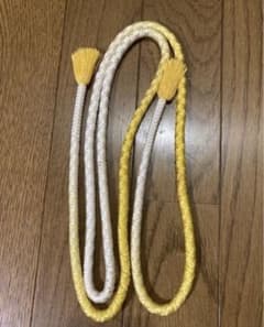 帯締め(丸組・黄色と白)のサムネイル