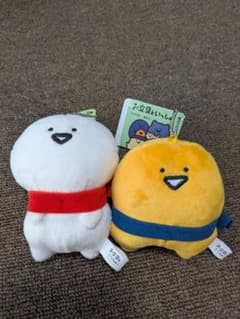 문구와 함께 머플러 인형 2종 세트