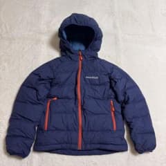 モンベル650FP GORE-TEXウィンドストッパーダウンパーカ140青