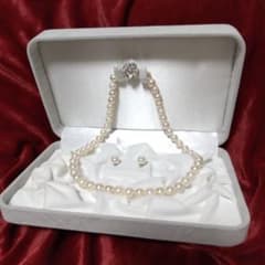 ✨新品未使用品✨あこや本真珠　ネックレス＆ピアス　8.0ミリ保証書付き✨のサムネイル