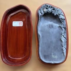 書道用具 硯 木箱付き 彫刻入り - メルカリ