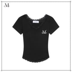 MUCENT 半袖 Tシャツ ブラック レースのサムネイル