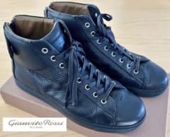 美品　Gianvito Rossi ジャンヴィット　ロッシ　ハイカットスニーカー 美品 Gianvito Rossi ジャンヴィットロッシ 本革 ハイカット 42 - メルカリ