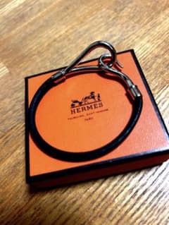 【HERMÈS エルメス】ジャンボブレスレット レザー×シルバーのサムネイル