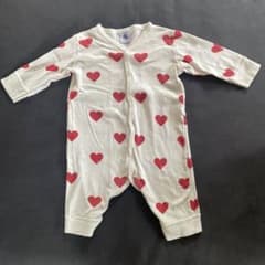 Petit Bateau ハート柄ロンパース 6m/67cmのサムネイル
