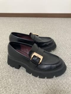 ZARA 黒　厚底ローファー　38のサムネイル