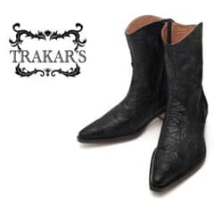 ジ*ィ様 TRAKAR'S メンズ ウエスタンブーツ ブラック 9サイズ 本革 ジ*ィ様 TRAKAR'S メンズ ウエスタンブーツ ブラック 9サイズ 本革