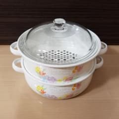 ホーロー鍋 ２段蒸し器のサムネイル