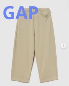 GAP フレンチテリーイージーウエスト バギーデニムス ウェットパンツ