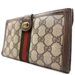 GUCCI グッチ インターロッキング GGスプリーム シェリーライン 長財布 GUCCI シェリーライン長財布 オールド GGスプリーム インター