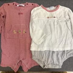 サイズ80 ファミリア　長袖ロンパース2枚まとめ売りのサムネイル