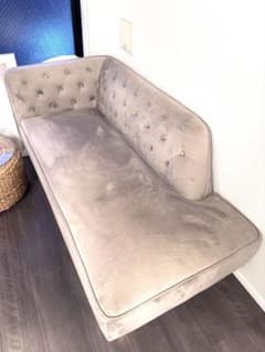 グレー ベルベット ソファ ロウヤ lowya 美奈子様専用 - メルカリ