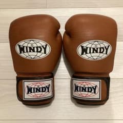 WINDY ボクシンググローブ 16 oz ブラウン レザー 本革 - メルカリ
