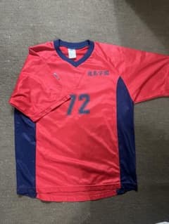 adidas 鹿島学園 サッカーシャツ レッド ネイビーのサムネイル