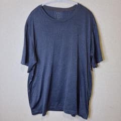 リーボック【L】杢柄 半袖Tシャツ クルーネック 紺 ポリエステル スポーツ