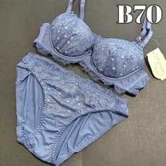 チュチュアンナ B70 ブラジャー&ショーツセット トキメキブラ ブルー