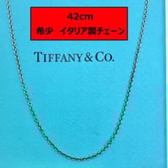 激レア・42cm】ティファニー ネックレス チェーンのみ あずき