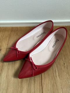 Repetto レペット パテントレザー フラットシューズ 赤 39 - メルカリ