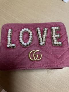Gucci LOVE パール二つ折り財布 ピンクのサムネイル