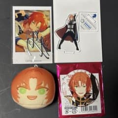 あんスタ　月永レオ　アクスタ　缶バッジ　おまんじゅう　サインステッカーのサムネイル