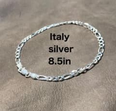 Thumbnail of イタリア製銀フィガロチェーンSILVER925シルバー925ブレスレット8.5ば